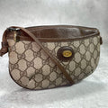 Gucci GG Shoulder Bag Brown Beige Leather
