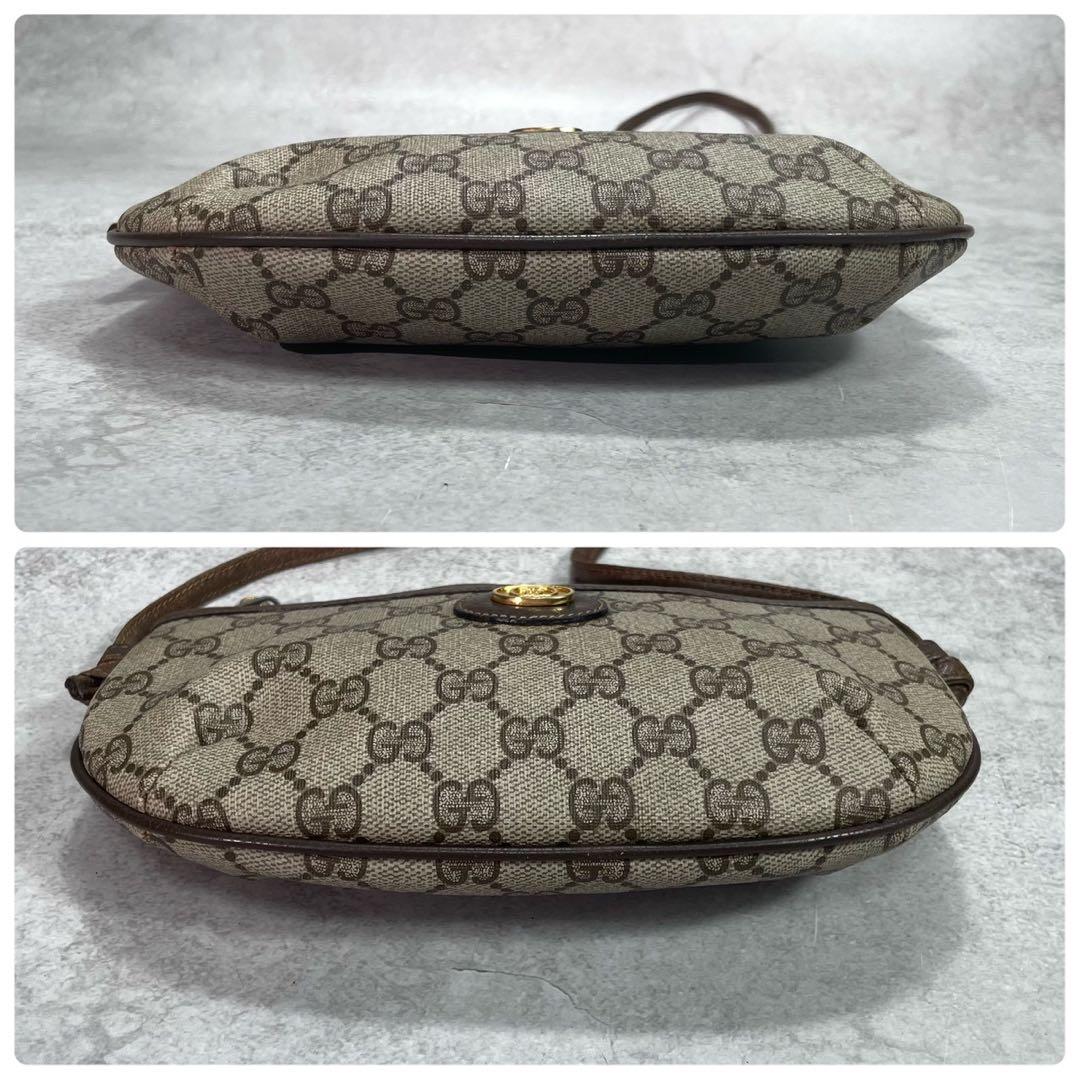 Gucci GG Shoulder Bag Brown Beige Leather — view 8