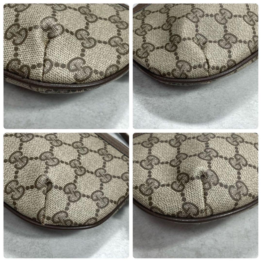 Gucci GG Shoulder Bag Brown Beige Leather — view 9