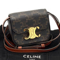 Celine Triomphe All Over Pattern Mini Claude Shoulder Bag