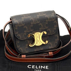 Celine Triomphe All Over Pattern Mini Claude Shoulder Bag