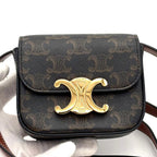 Celine Triomphe All Over Pattern Mini Claude Shoulder Bag — view 2