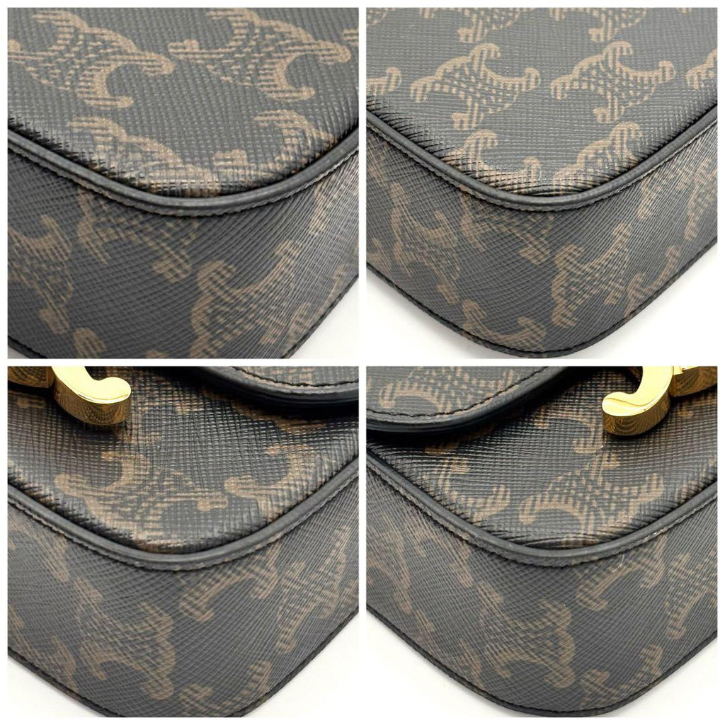 Celine Triomphe All Over Pattern Mini Claude Shoulder Bag — view 6