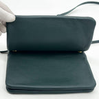 Celine Trio Small Shoulder Bag Leather Green — view 7