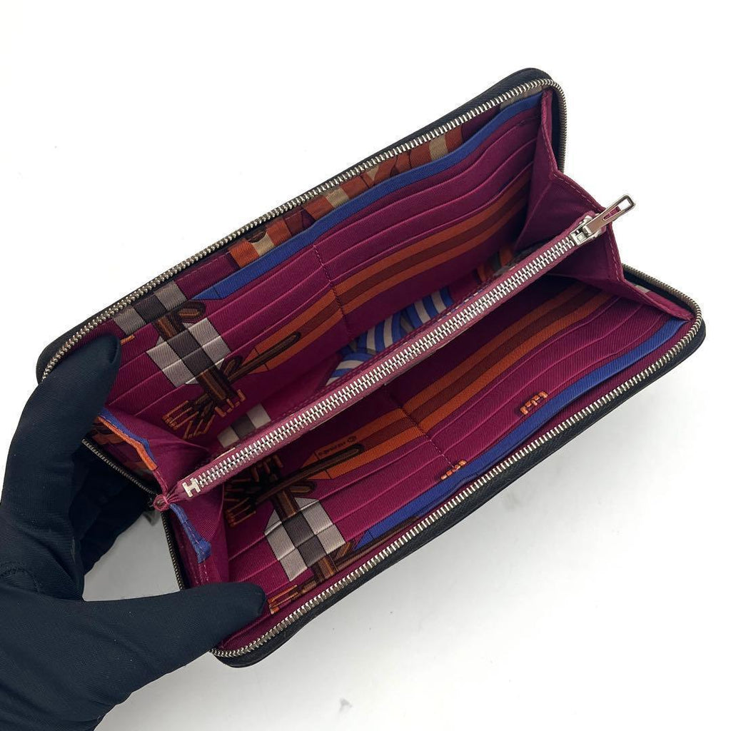 Hermes Azap Long Silk in Wallet Leather Black — view 3