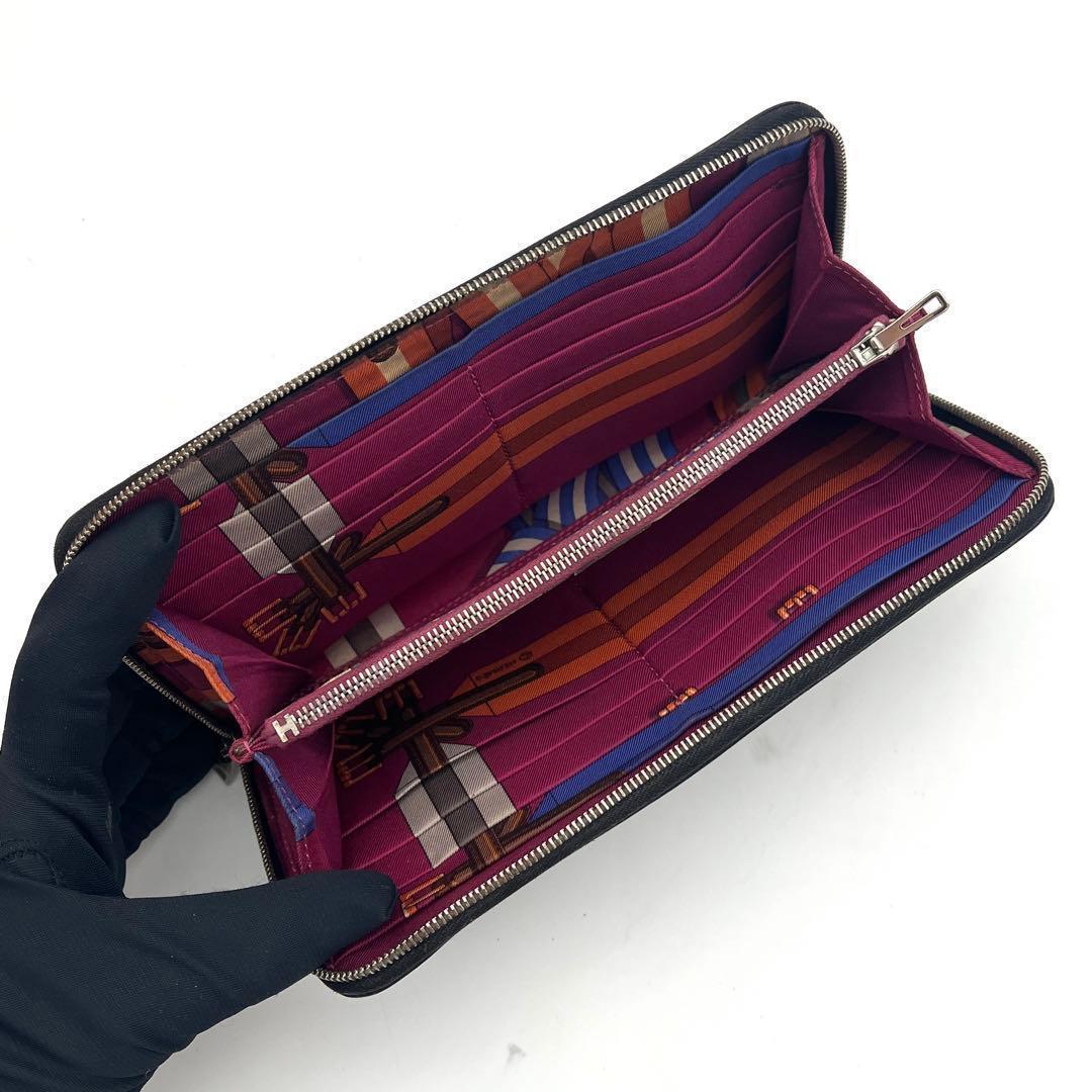 Hermes Azap Long Silk in Wallet Leather Black — view 3