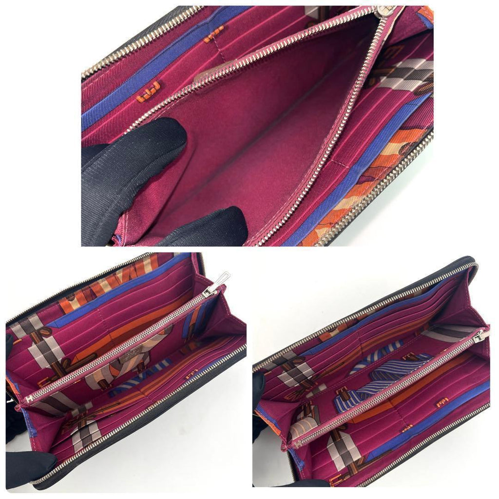 Hermes Azap Long Silk in Wallet Leather Black — view 4