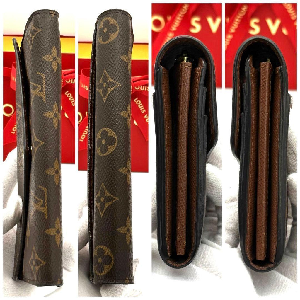 Louis Vuitton Monogram Portefeuille Sarah Brown Wallet — view 6
