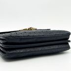 Gucci Ostrich Handbag Navy Vintage Leather — view 6