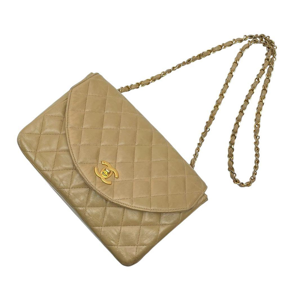 Chanel Quilted Lambskin Chain Shoulder Bag CC Logo — view 3