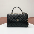 Chanel Top Handle CC Logo Quilted Lambskin