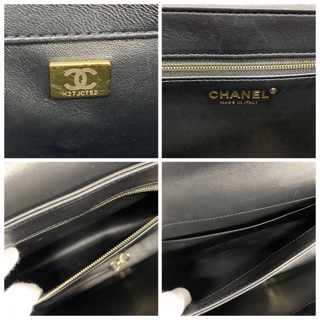 Chanel Top Handle CC Logo Quilted Lambskin — view 8