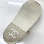 Chanel CC Logo Leather Gladiator Espadrille Sandals — view 9