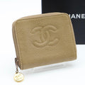 Chanel CC Logo Coin Case Beige Purse
