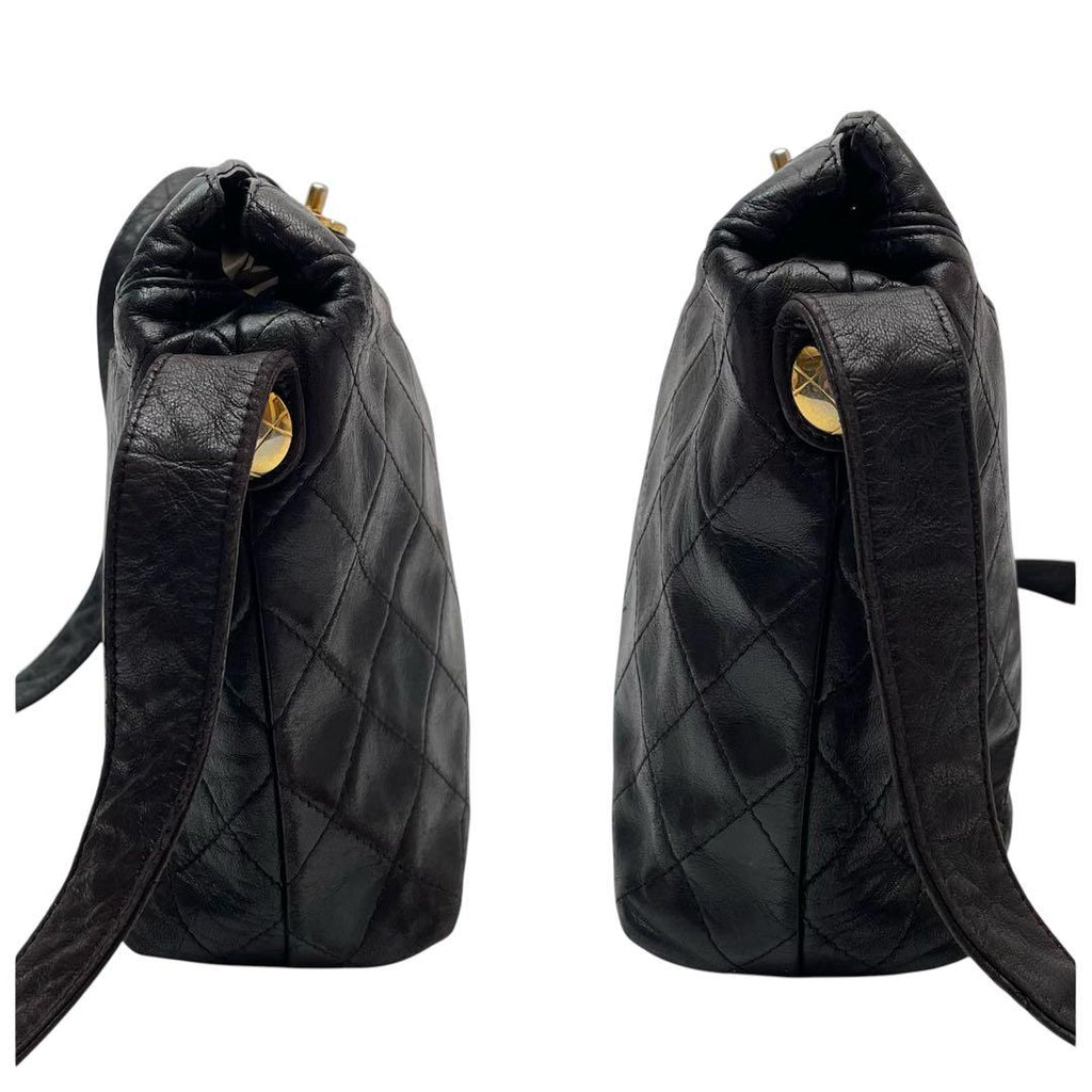Chanel Lambskin Quilted Shoulder Bag CC Logo Turnlock — view 4