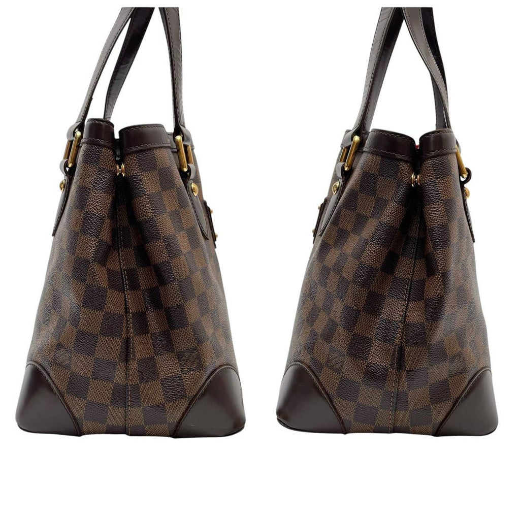 Louis Vuitton Damier Leather Hampstead PM Shoulder Tote Bag — view 3