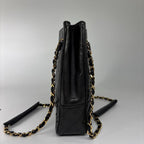 Chanel Lambskin Shoulder Bag Gold Black — view 4