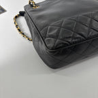 Chanel Lambskin Shoulder Bag Gold Black — view 6