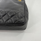 Chanel Lambskin Shoulder Bag Gold Black — view 7