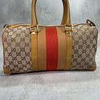 Gucci GG Sherry Line Boston Bag Beige Yellow — view 3