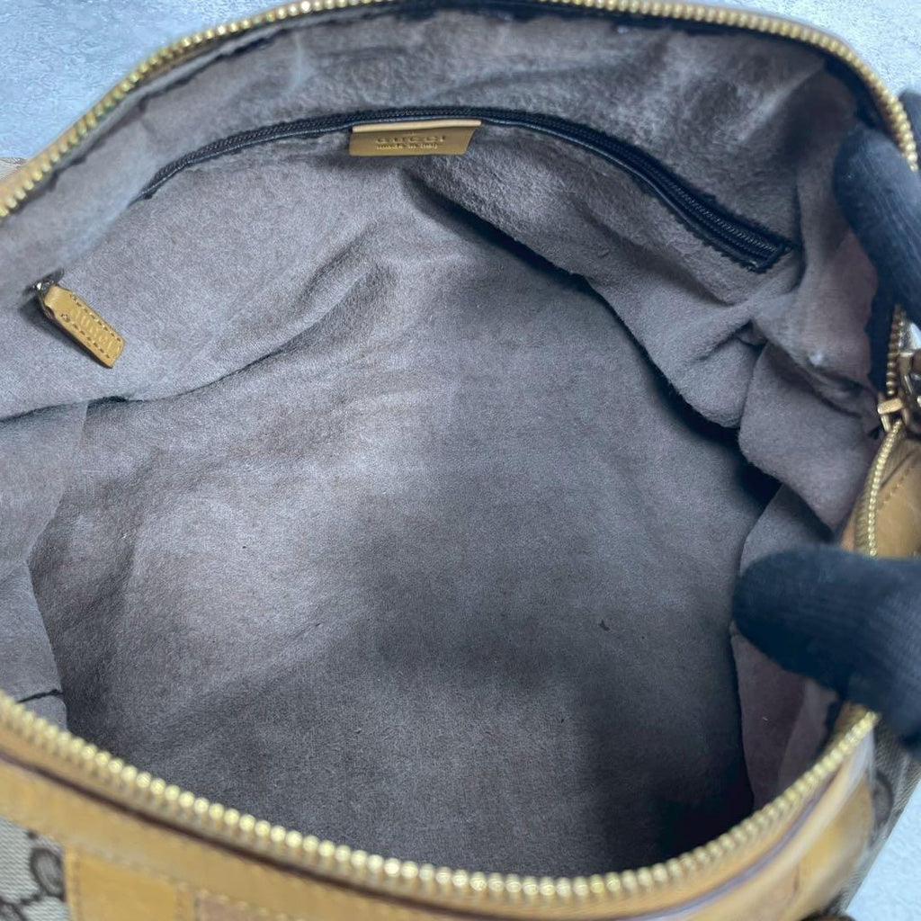 Gucci GG Sherry Line Boston Bag Beige Yellow — view 5