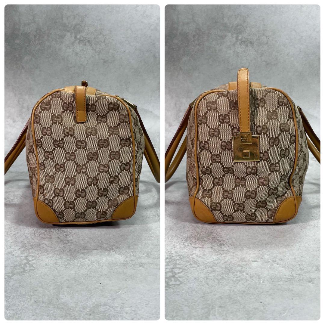 Gucci GG Sherry Line Boston Bag Beige Yellow — view 7