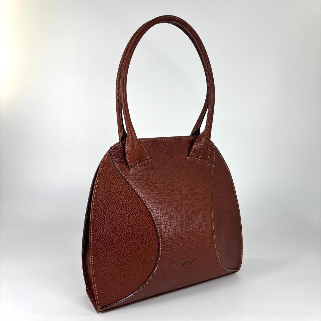 Loewe Super Anagram Tote Calf Leather Brown — view 3