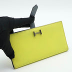 Hermes Bearn Souffle Verso Wallet Blue Yellow — view 2