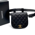 Chanel Caviar Leather Quilted Waist Belt Bag Black