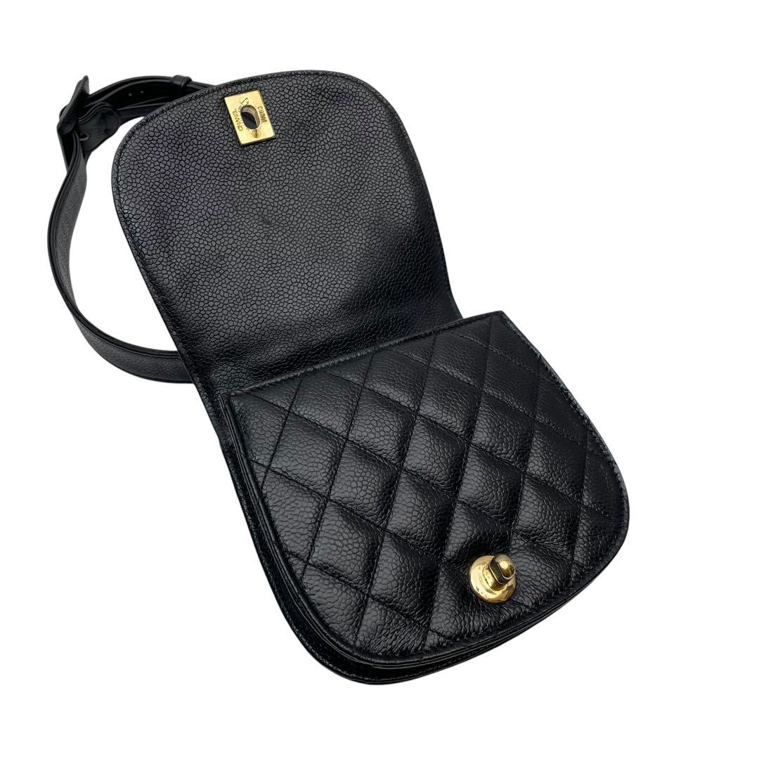 Chanel Caviar Leather Quilted Waist Belt Bag Black — view 7