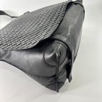Bottega Veneta Super Shoulder Bag Leather Intrecciato Black — view 6