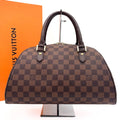 Louis Vuitton Damier Ebene Riviera MM Handbag Tote Brown