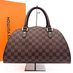 Louis Vuitton Damier Ebene Riviera MM Handbag Tote Brown