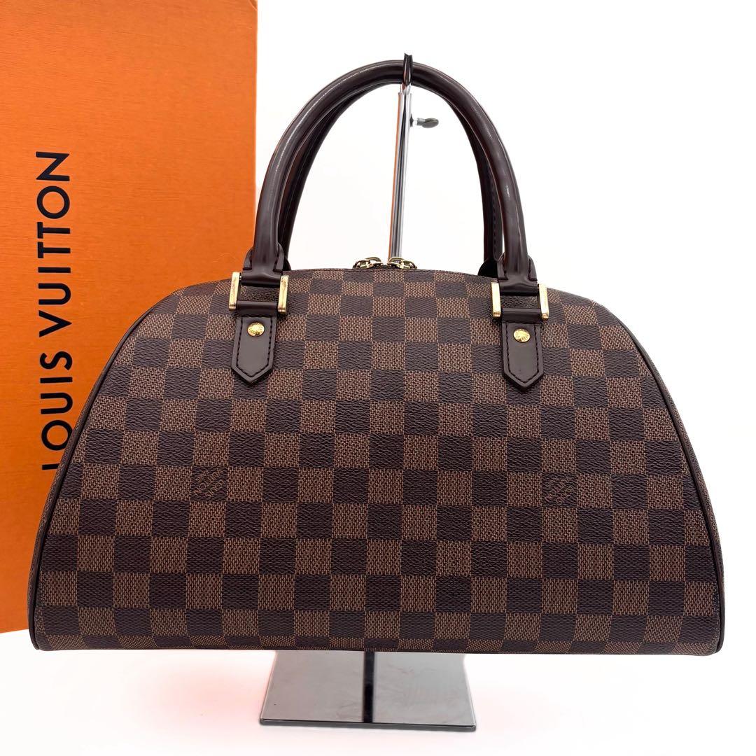Louis Vuitton Damier Ebene Riviera MM Handbag Tote Brown — view 2