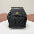 Chanel Quilted Caviar Leather Chain Backpack