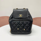 Chanel Quilted Caviar Leather Chain Backpack