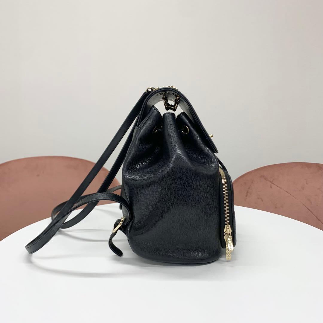 Chanel Quilted Caviar Leather Chain Backpack — view 2