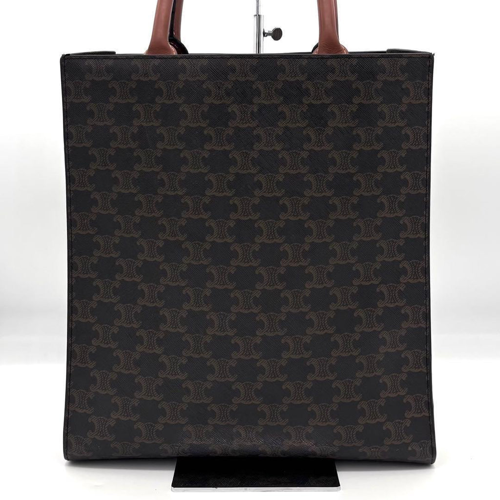 Celine Small Vertical Cabas Triomphe Canvas Tote Bag — view 2