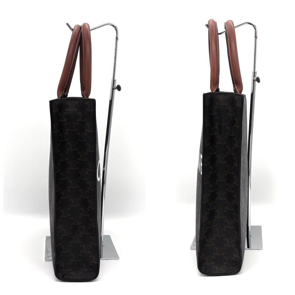 Celine Small Vertical Cabas Triomphe Canvas Tote Bag — view 4