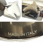Hermes Horse Charm Scarf Ring Silver Aq9735 — view 3