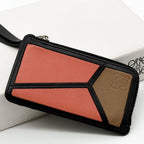Loewe Puzzle Fragment Case Orange Beige Compact Anagram Card Holder