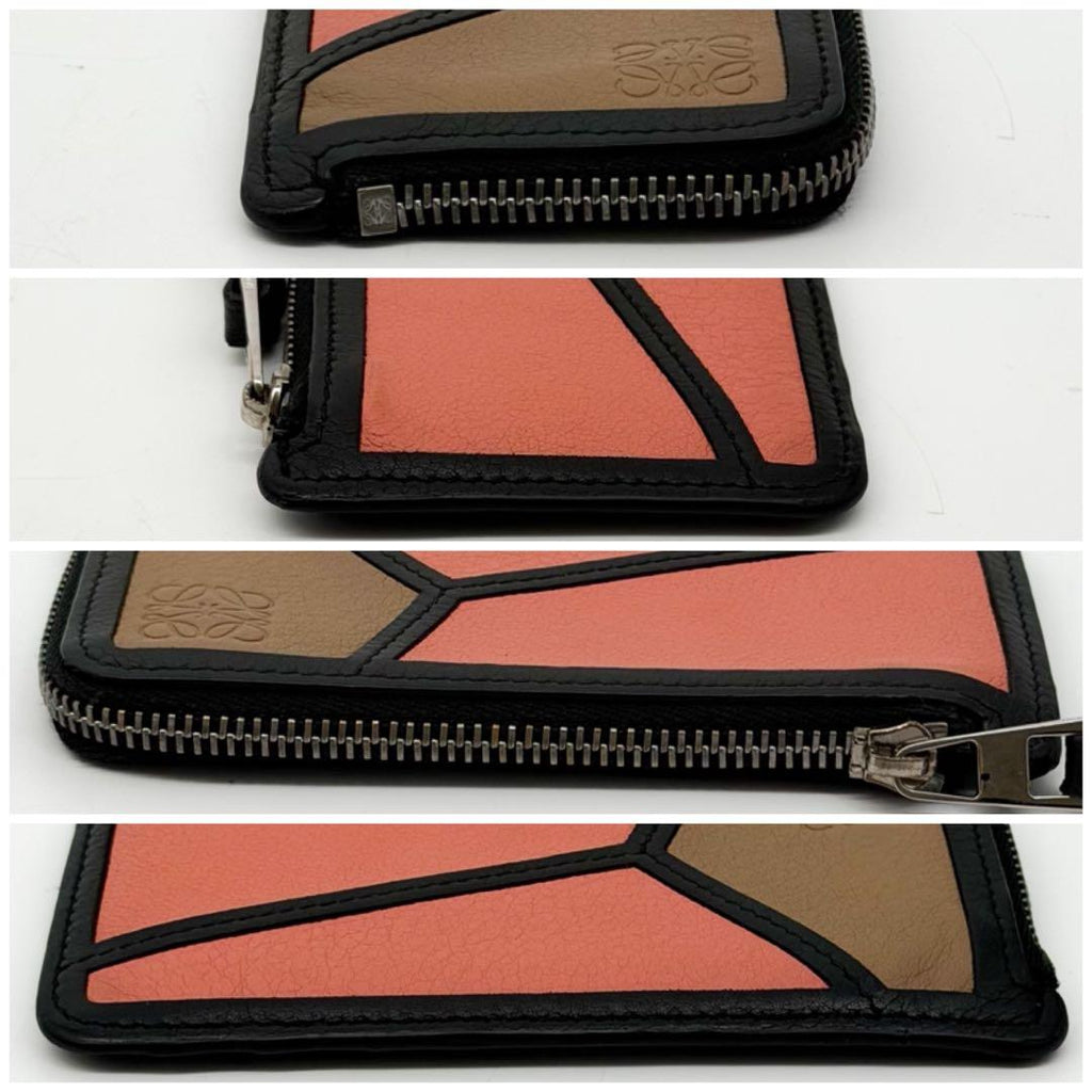 Loewe Puzzle Fragment Case Orange Beige Compact Anagram Card Holder — view 4