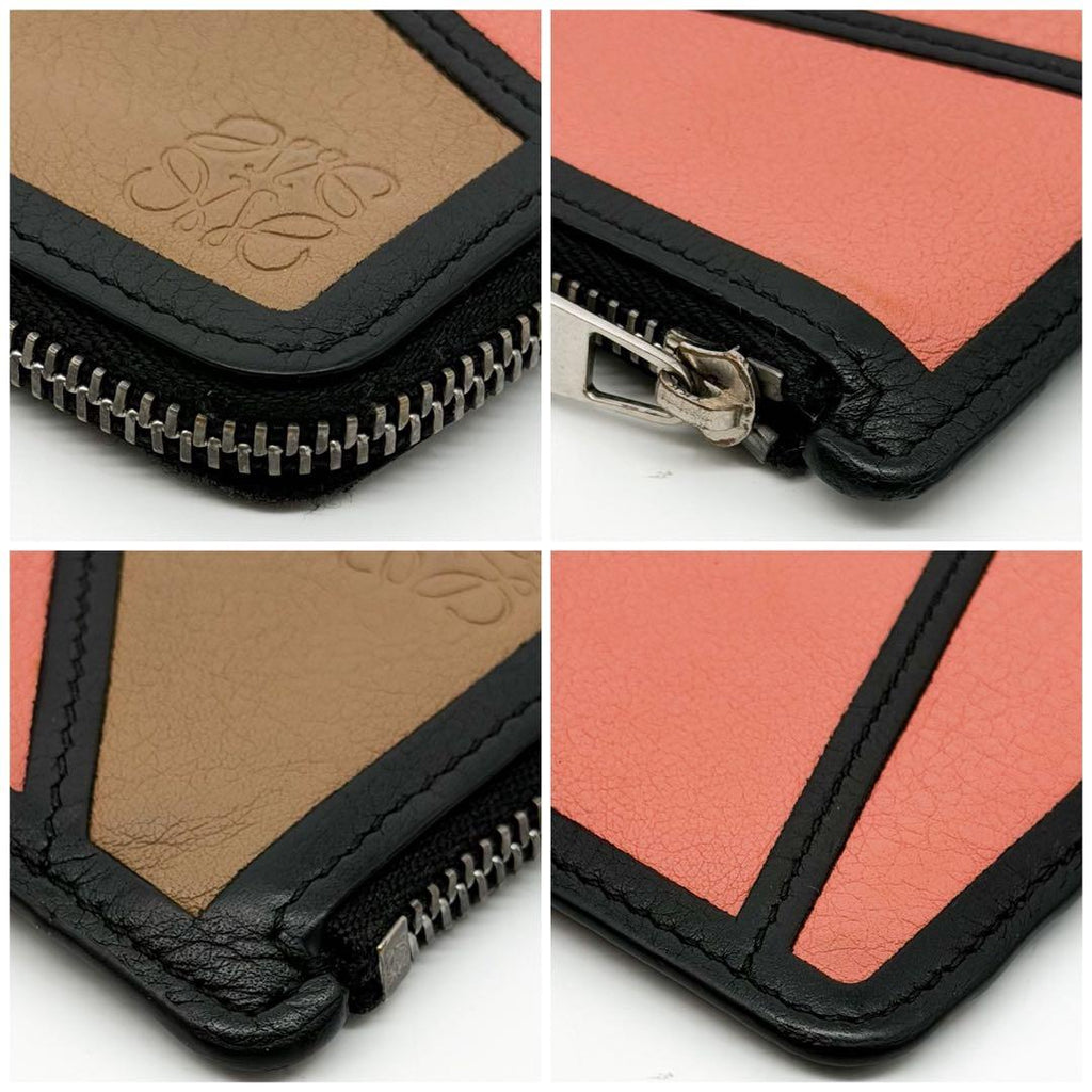 Loewe Puzzle Fragment Case Orange Beige Compact Anagram Card Holder — view 5