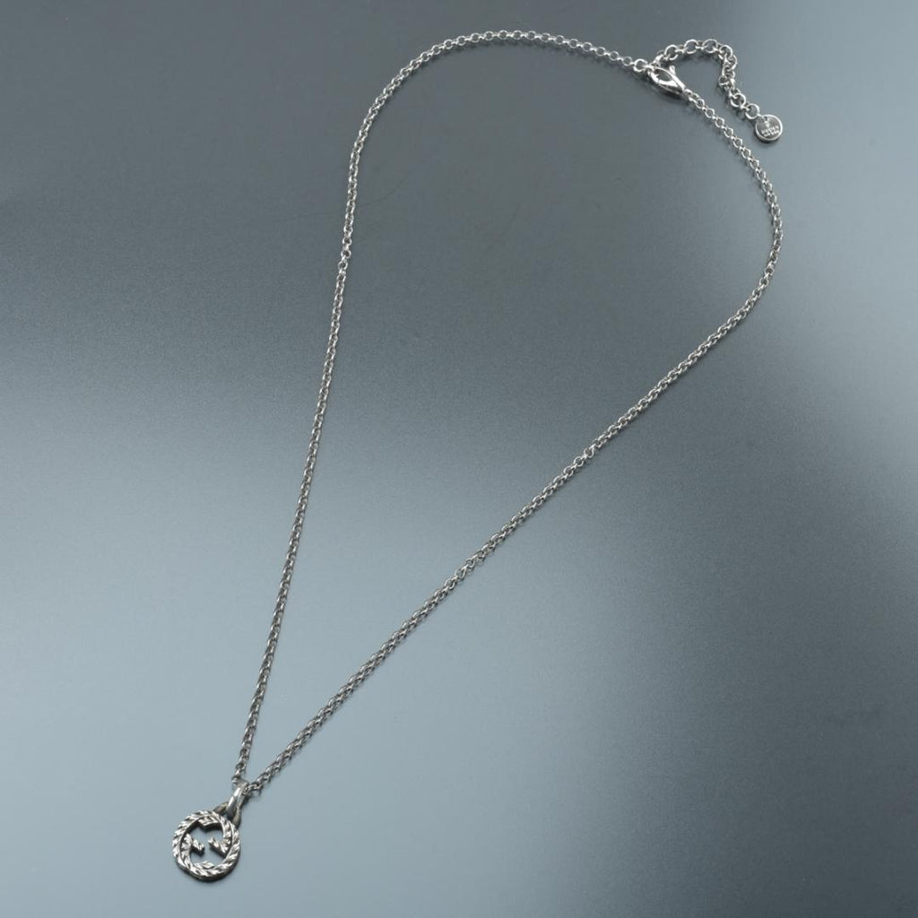 Gucci Interlocking Necklace Silver — view 3