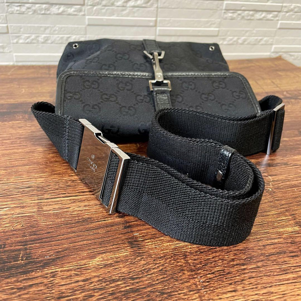 Gucci GG Canvas Leather Waist Bag Pouch Jackie — view 6