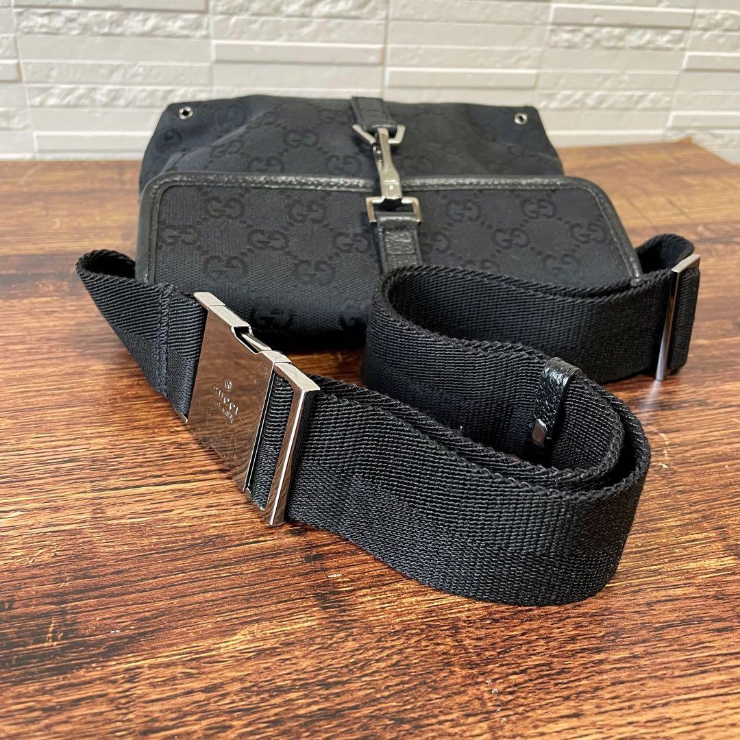 Gucci GG Canvas Leather Waist Bag Pouch Jackie — view 6
