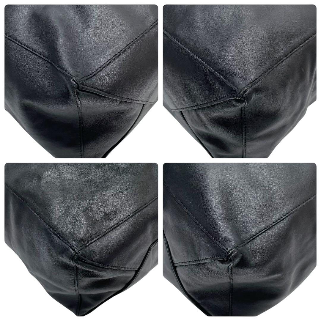 Celine Leather Shoulder Tote Cabas Black — view 5