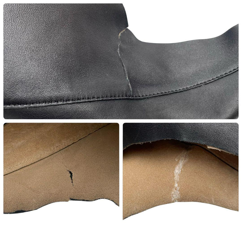 Celine Leather Shoulder Tote Cabas Black — view 8