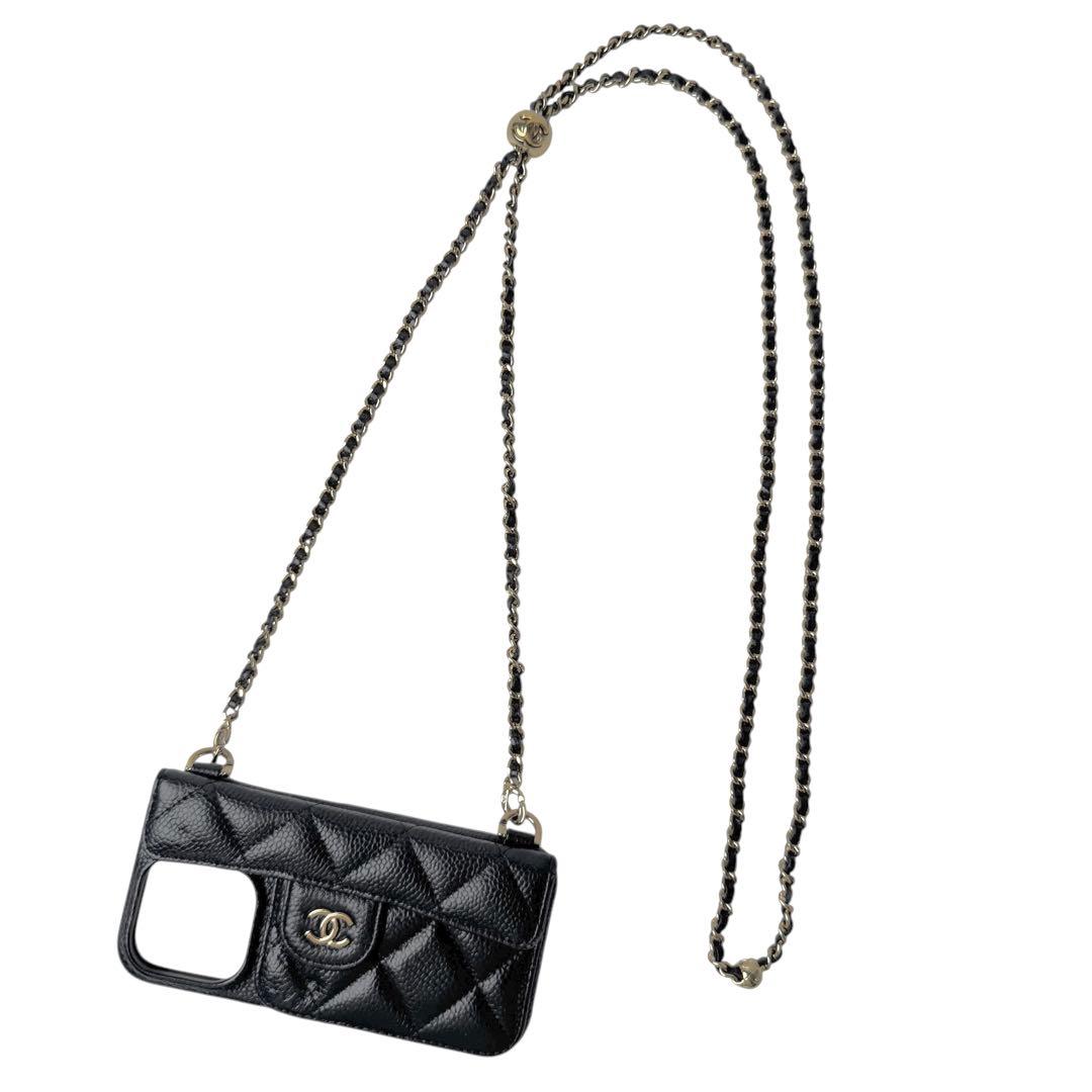 Chanel Phone Case Caviar Chain