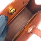 Hermes Dalvy MM Gold Handbag Brown Tote — view 3